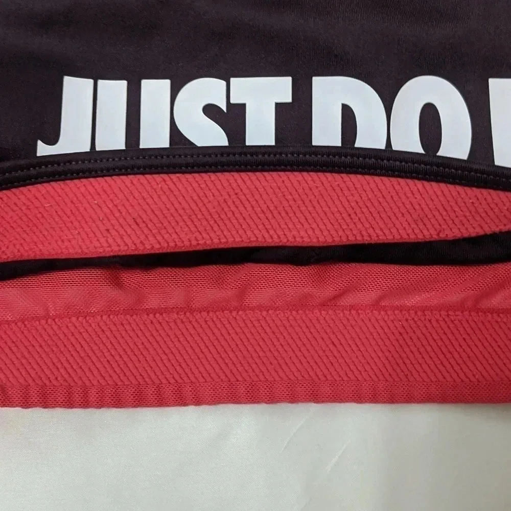 Nike 'Just Do It' Dri-fit Sports Bra, Color Maroon/Magenta Size XS